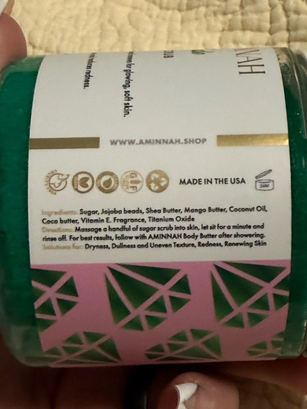 Aminnah “Jade” Sugar Scrub! Limited Edition!!